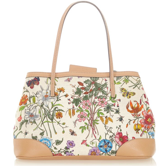 485.00￡535.00 gucci flora canvas 托特包